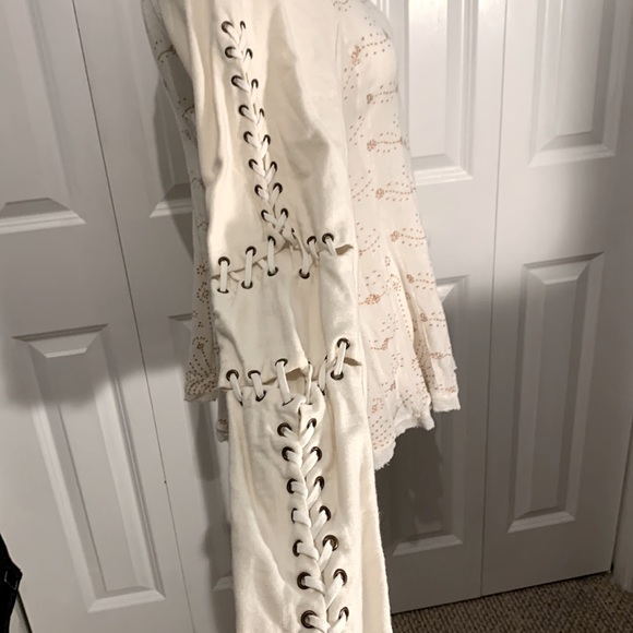 Free People Romantic collection size L gorgeous top with laces up sleeves - Picture 3 of 7